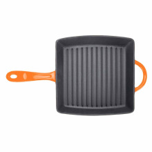Panela de esmalte de esmalte de ferro fundido de laranja Orange Eco-friendly com duas alças